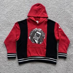 Cav Empt Red Black Pullover Hoodie Mens XL Graphic Made In Japan